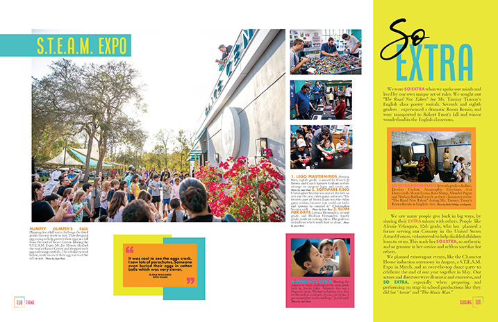 Yearbook spread from One School of the Arts