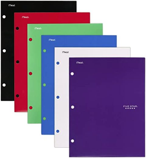 a photo of multi-colored folders