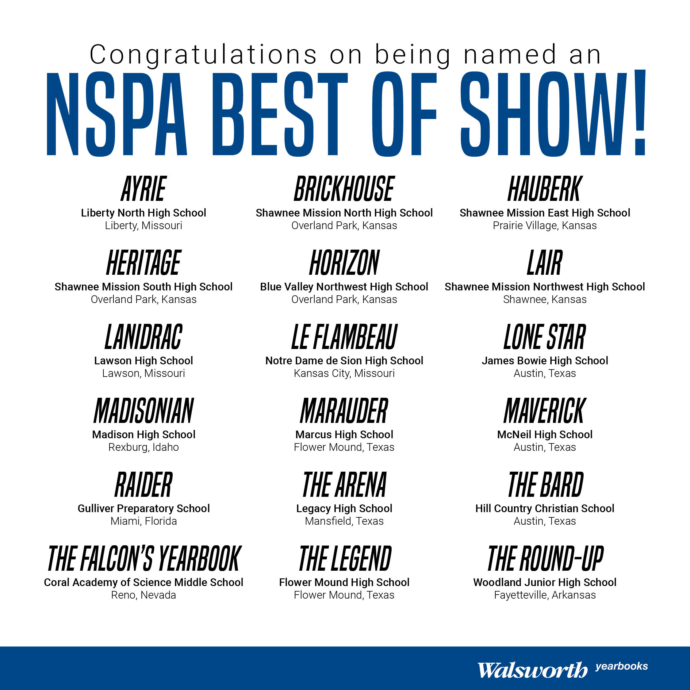 NSPA Best of Show Winner List. Read the article to get the full list