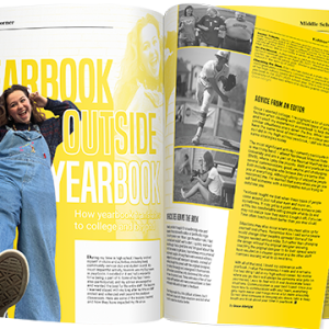 A yearbook spread image of an article from Idea File