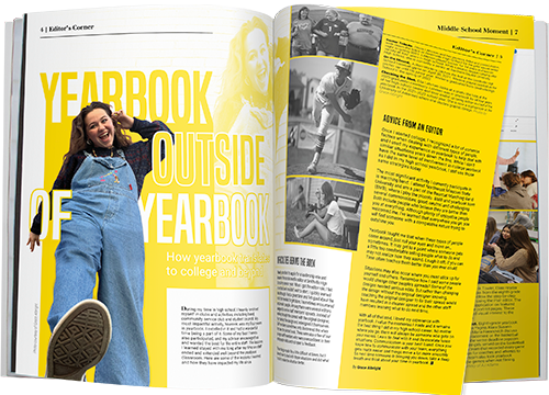 A yearbook spread image of an article from Idea File